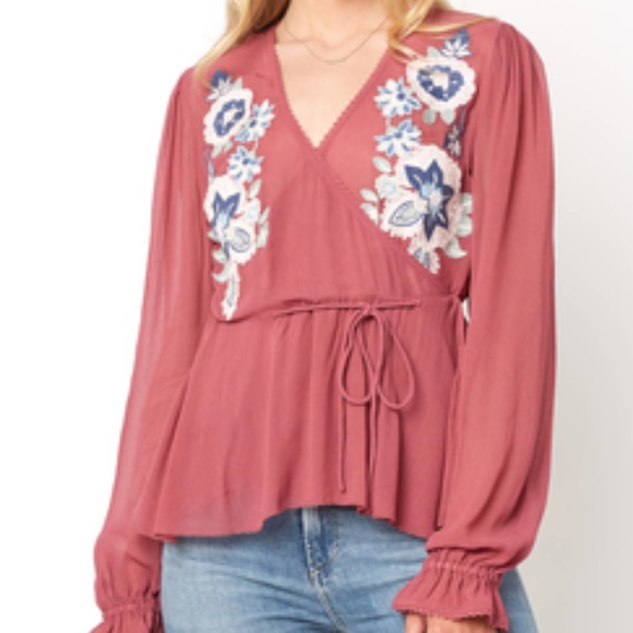Cleobella Tops - Cleobella 2018 Brooke Embroidered Surplice Top
